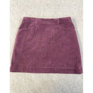 AG Adriano Goldschmied Womens Corduroy Skirt With Pockets Maroon‎ Size 26R